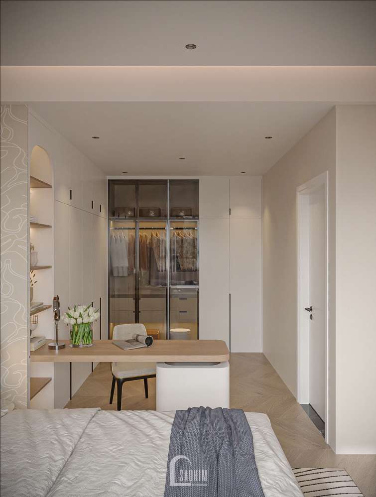 Thiết kế phòng ngủ phong cách Scandinavian tại nhà phố Thái Hà

